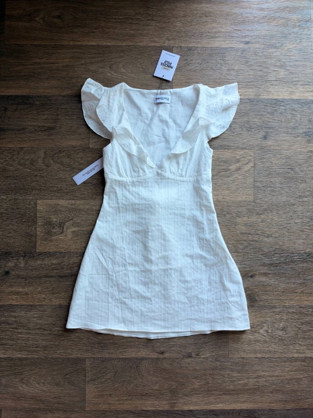 🎀 I Guess So Cotton Mini Dress White 🎀 - Picture 2 of 8